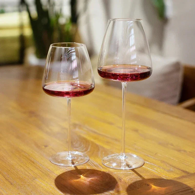 2pcs Large Capacity Burgundy Bordeaux Square Red Wine Glasses – High-End Goblets for Champagne, Water & Party Use