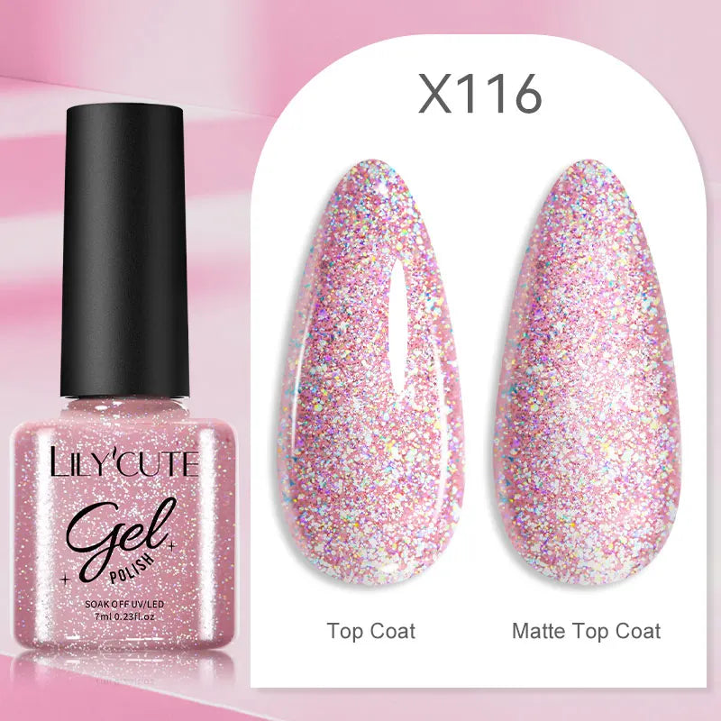 7ml Nail Gel Polish – 125 Solid Colors, Soak-Off UV LED Semi-Permanent Gel for Manicure
