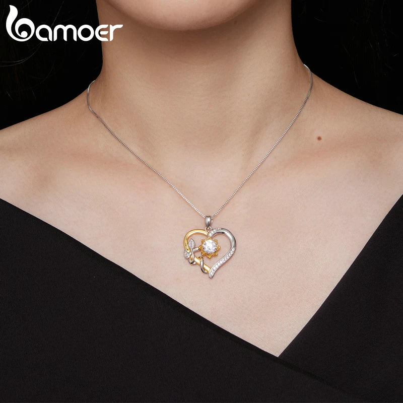 1 Carat Heart-Shaped Moissanite Pendant Necklace – D Color VVS1 Stone with 925 Sterling Silver Chain for Women