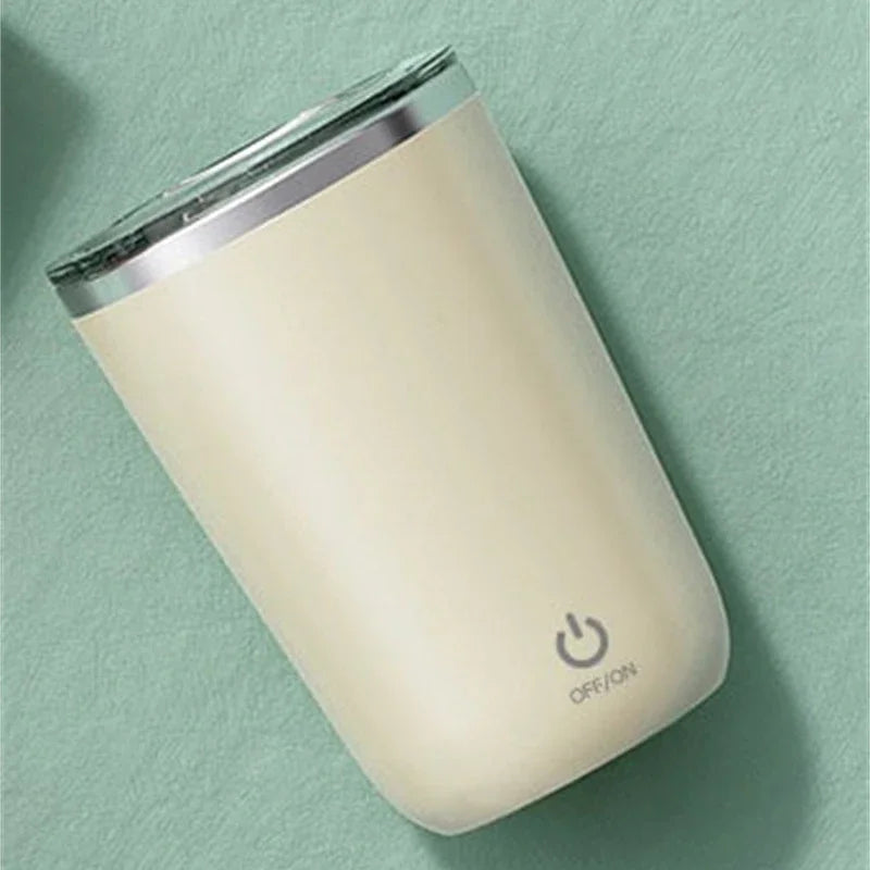 304 Stainless Steel Self-Stirring Mug – Rechargeable Automatic Magnetic Coffee Mixer Cup, 340ml Smart Water Bottle