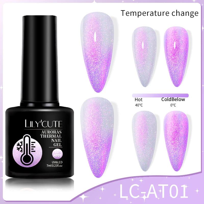 7ml Thermal Color-Changing Gel Nail Polish – Temperature Reactive Vernis with Matte & Bright Effect