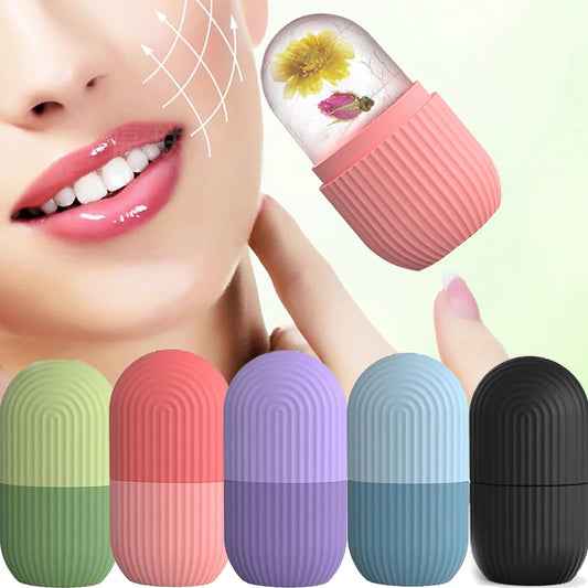 Silicone Ice Cube Facial Massager – Beauty Lifting Ice Ball for Contouring, Eye Roller & Acne Reduction