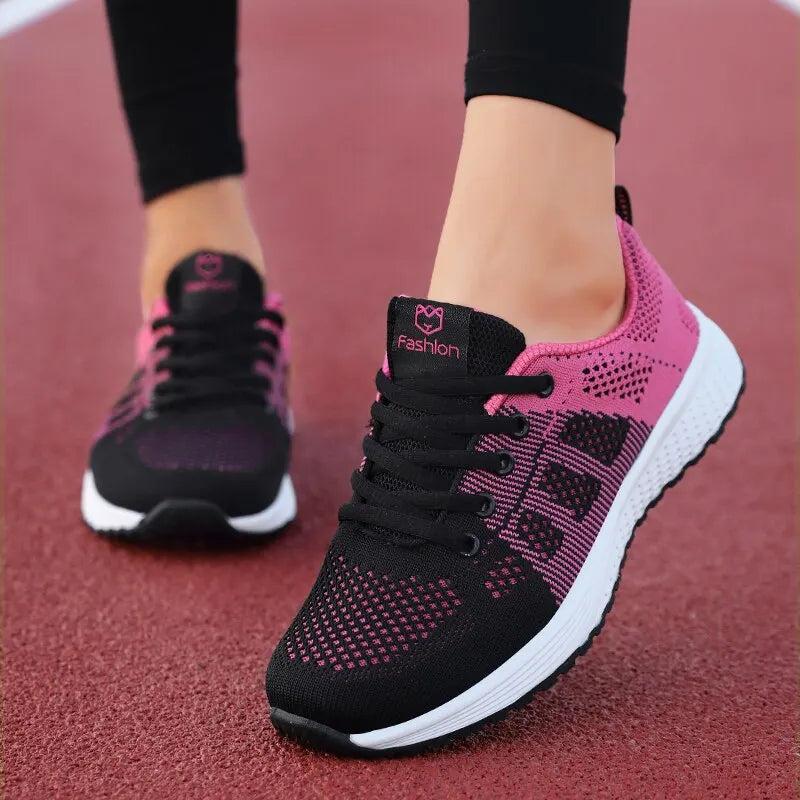 Women’s Lightweight Running Shoes – Breathable Lace-Up Sneakers with EVA Cushion, Comfortable Stability Trainers for Jogging, Tennis & Daily Wear