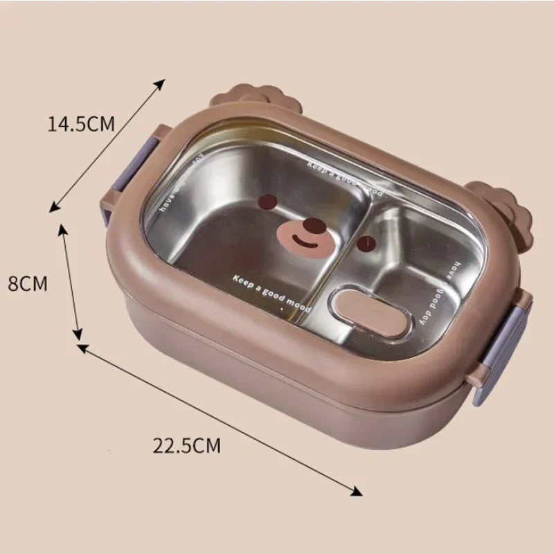 Stainless Steel Kids Lunch Box – 1000ml Heatable Bento Food Container with Leakproof Design