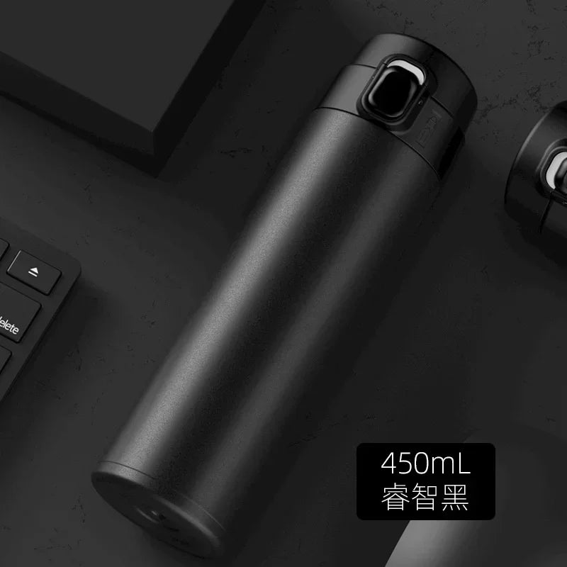 450ML Stainless Steel Thermos Water Bottle – Vacuum Insulated Mug for Hot and Cold Drinks