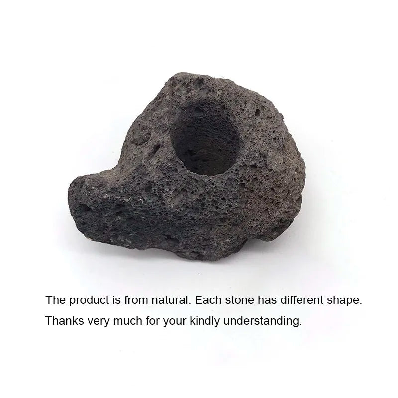 Volcanic Ceramic Aquarium Planting Cup – Fish Tank Decoration for Fixing Aquatic Plants and Filter Support (Black, 7–8cm)