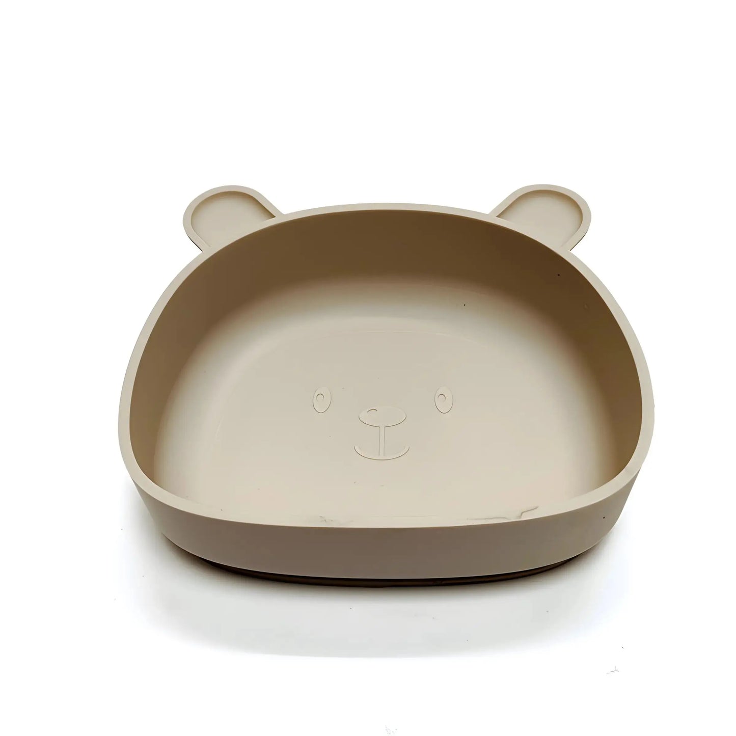 Bear-Shaped Silicone Suction Plate for Babies – Anti-Scald, Fall-Proof Cartoon Dinner Bowl for Toddlers and Kids
