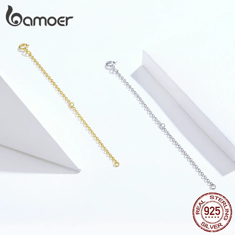 14K Gold Plated 925 Sterling Silver Necklace Extension Chains – Lobster Clasp DIY Jewelry Making Accessory