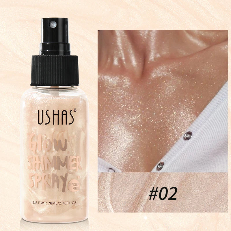 4-Color Liquid Highlighter – Long-Lasting Moisturizing Body & Face Illuminator (100g)