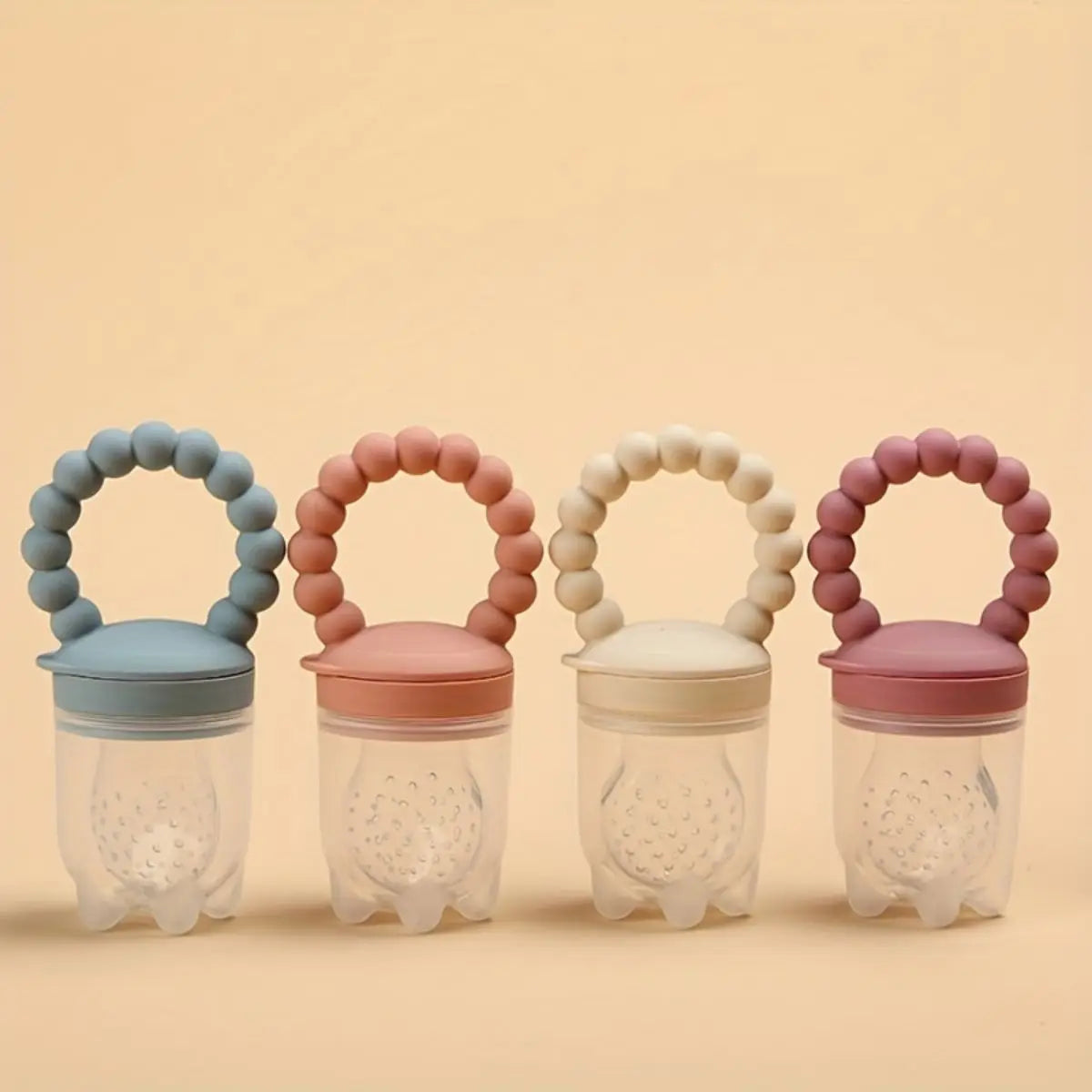 3pcs Silicone Baby Fruit & Vegetable Feeders with Handle – Safe Food Pacifier for Infants & Toddlers