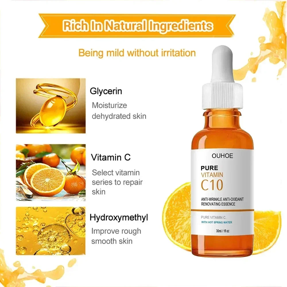 Vitamin C Face Serum – Anti-Wrinkle Lifting Essence for Firming, Brightening & Fine Line Reduction – Anti-Aging Skincare Treatment
