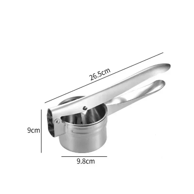 Stainless Steel Potato Ricer & Masher – Heavy-Duty Fruit and Vegetable Press for Puree, Juicing, and Mashing