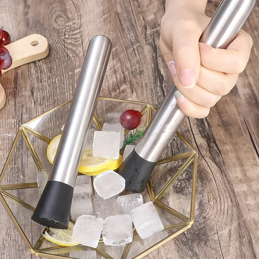 Stainless Steel Ice Crusher Hammer & Muddler – Multipurpose Bar Tool for Cocktails, Popsicles, and Fruit Prep