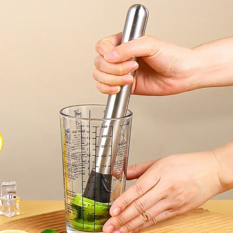 Stainless Steel Ice Crusher Hammer & Muddler – Multipurpose Bar Tool for Cocktails, Popsicles, and Fruit Prep
