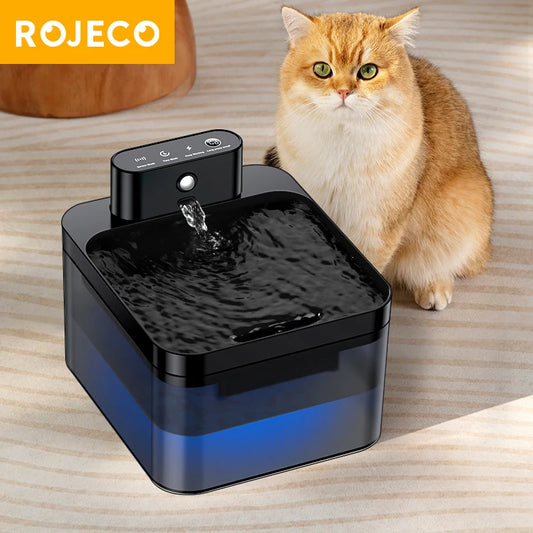 Wireless Automatic Pet Water Fountain – 2600mAh Battery-Operated Smart Water Dispenser with Infrared Sensor for Cats & Dogs