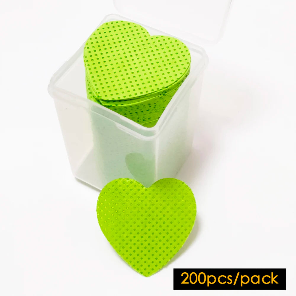 200 Pcs Lint-Free Nail Wipes – Non-Woven Nail Polish Remover Pads for Gel Cleaning, Eyelash Extension & Salon Use