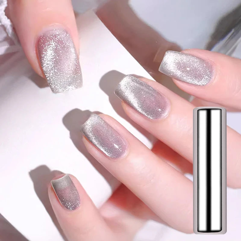 7ml Dynamic Reflective Cat Eye Magnetic Gel – Glitter Soak-Off Nail Polish with 3D Magnet Effect
