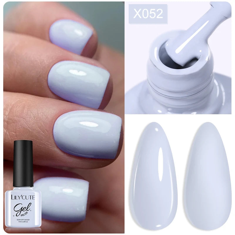 7ml Nail Gel Polish – 125 Solid Colors, Soak-Off UV LED Semi-Permanent Gel for Manicure