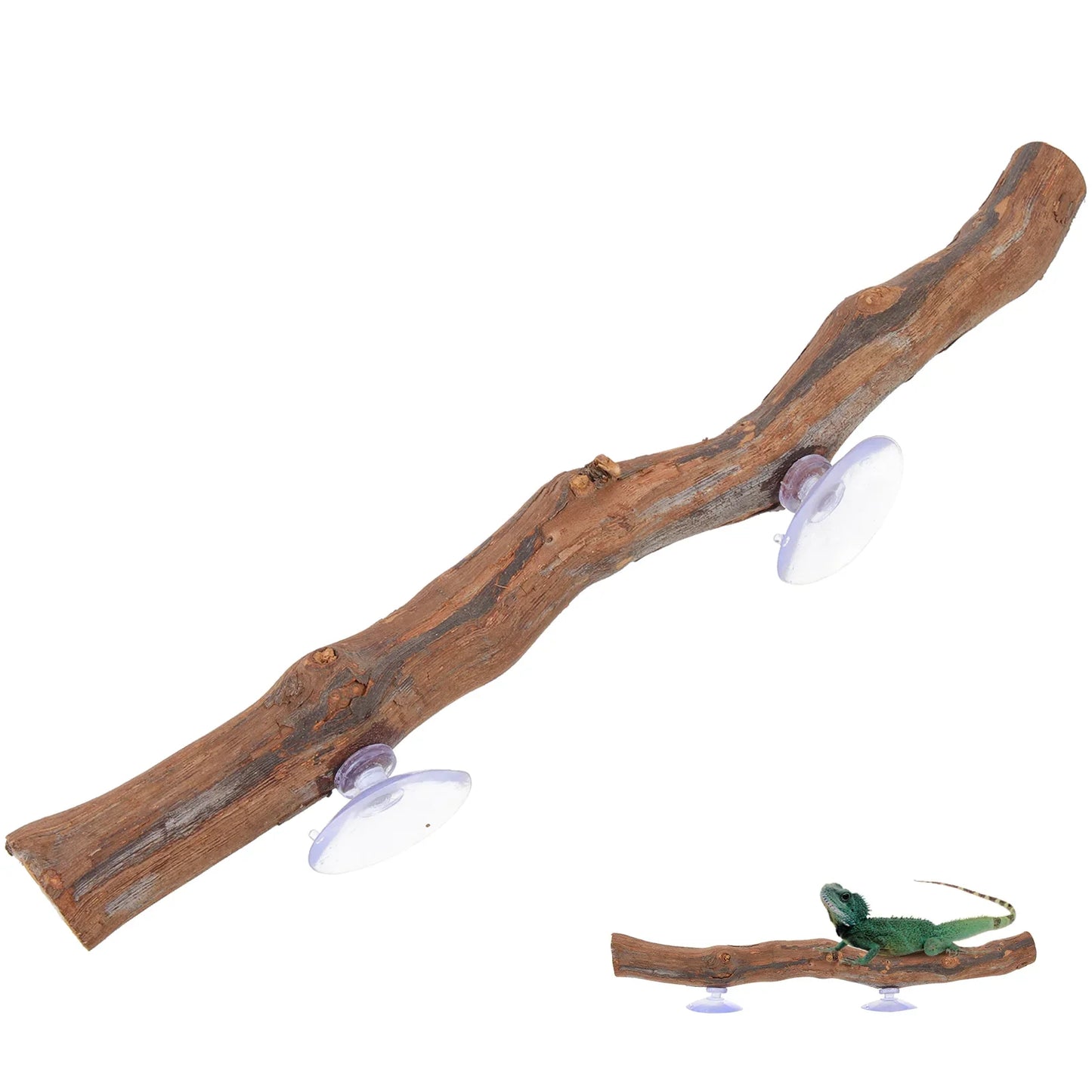 Wooden Tree Branch Reptile Accessory – Climbing and Perching Decoration for Bearded Dragons, Lizards, and Terrarium Setups