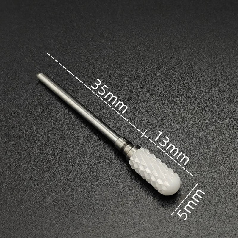 Ceramic Nail Drill Bit – 3/32" Carbide Milling Cutter for Electric Nail Drill, Manicure, Pedicure & Callus Care