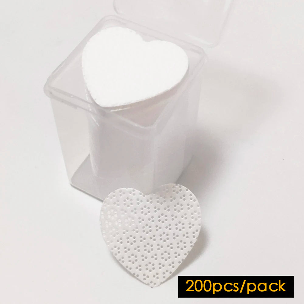 200 Pcs Lint-Free Nail Wipes – Non-Woven Nail Polish Remover Pads for Gel Cleaning, Eyelash Extension & Salon Use