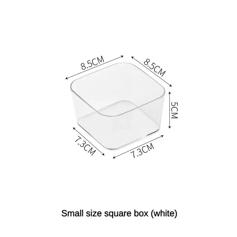 Clear Acrylic Desk Drawer Organizer – Multi-Purpose Storage Bins for Makeup, Bathroom, Office, and Kitchen Accessories