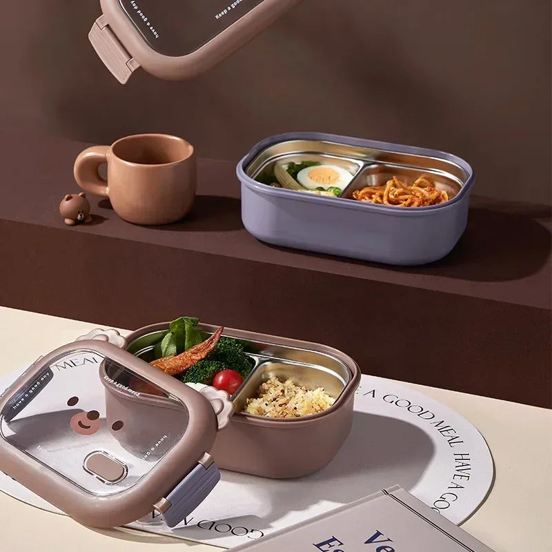 Stainless Steel Kids Lunch Box – 1000ml Heatable Bento Food Container with Leakproof Design