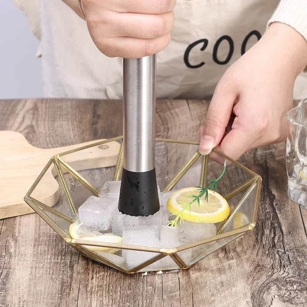 Stainless Steel Ice Crusher Hammer & Muddler – Multipurpose Bar Tool for Cocktails, Popsicles, and Fruit Prep