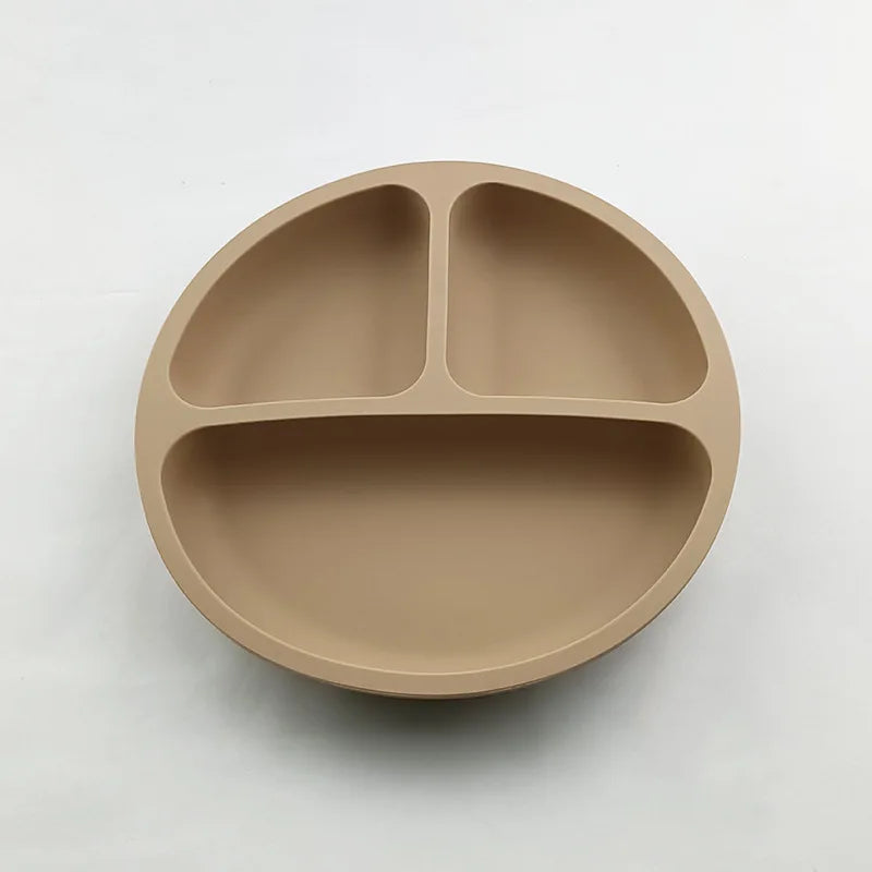 Baby Silicone Suction Plate – Smile Face Cartoon Toddler Tableware for Safe & Fun Feeding