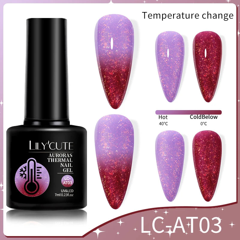7ml Thermal Color-Changing Gel Nail Polish – Temperature Reactive Vernis with Matte & Bright Effect