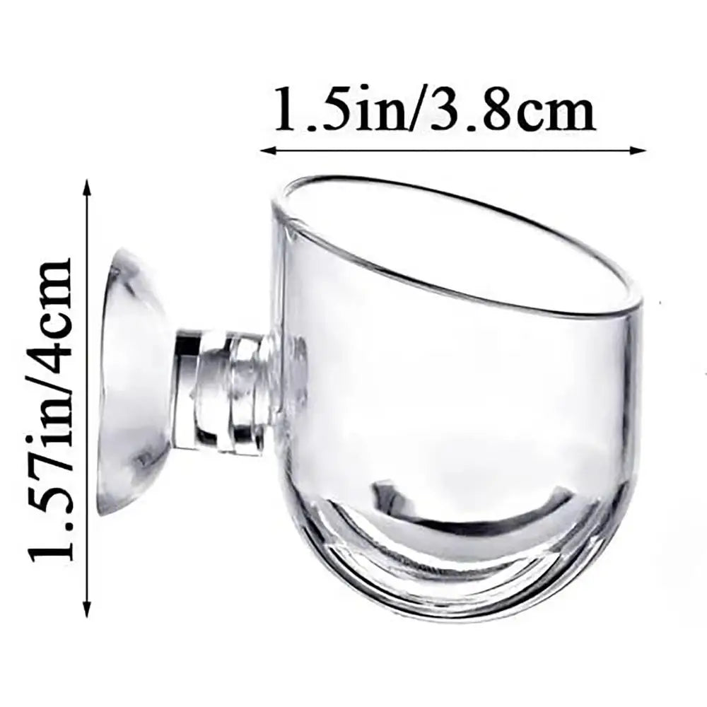 Acrylic Aquarium Planting Cup with Suction Holder – Transparent Aquatic Plant Cylinder Pot for Fish Tank Decoration (5x3cm)