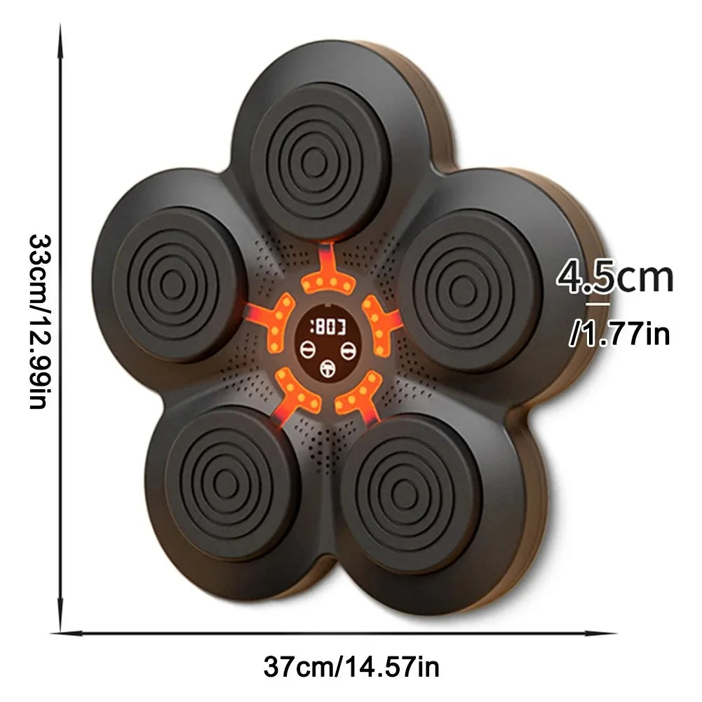 Smart Bluetooth Music Wall Boxing Machine – LED Light Target with USB Charging, Sandbag Training Equipment for Adults & Kids