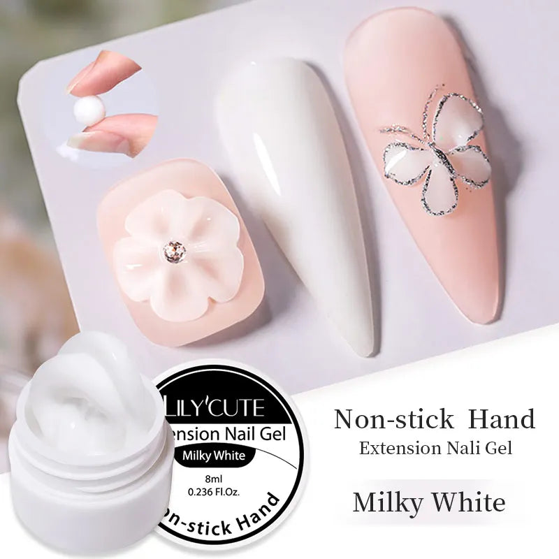 6-in-1 HEMA-Free Hard Gel Nail Polish – Clear Self-Leveling Nail Extension & Reinforcement Builder Gel (8ml)