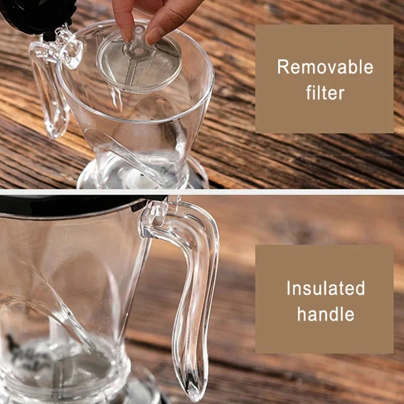 600ml Pour Over Coffee Dripper – Hand Brew Espresso Pot with Reusable Filter for Tea & Coffee
