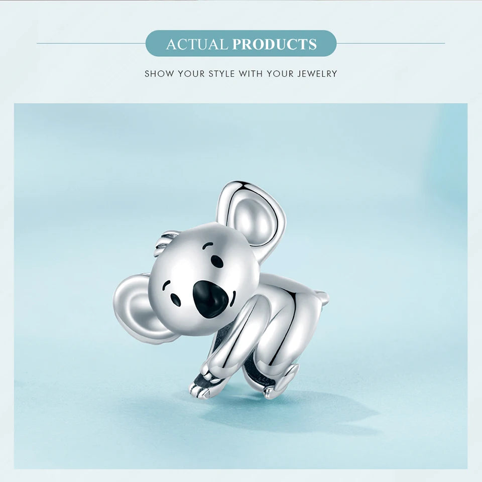 Sterling Silver Dog Charm Bead – Poodle & Dachshund Pendant for Charm Bracelets, DIY Jewelry for Women