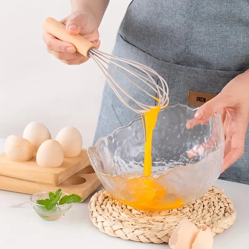 12-Piece Silicone Kitchen Utensil Set – Non-Stick Cooking Tools with Wooden Handles and Heat-Resistant Spatulas & Spoons