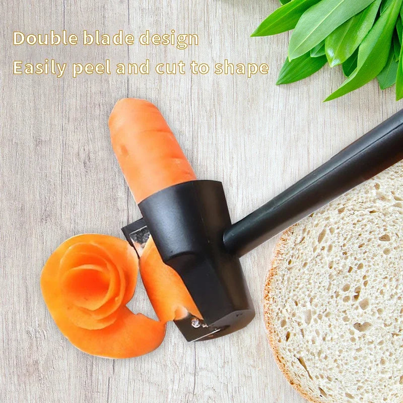 Spiral Vegetable Cutter and Carrot Shredder – Multi-Purpose Fruit Peeler and Decorative Carving Tool
