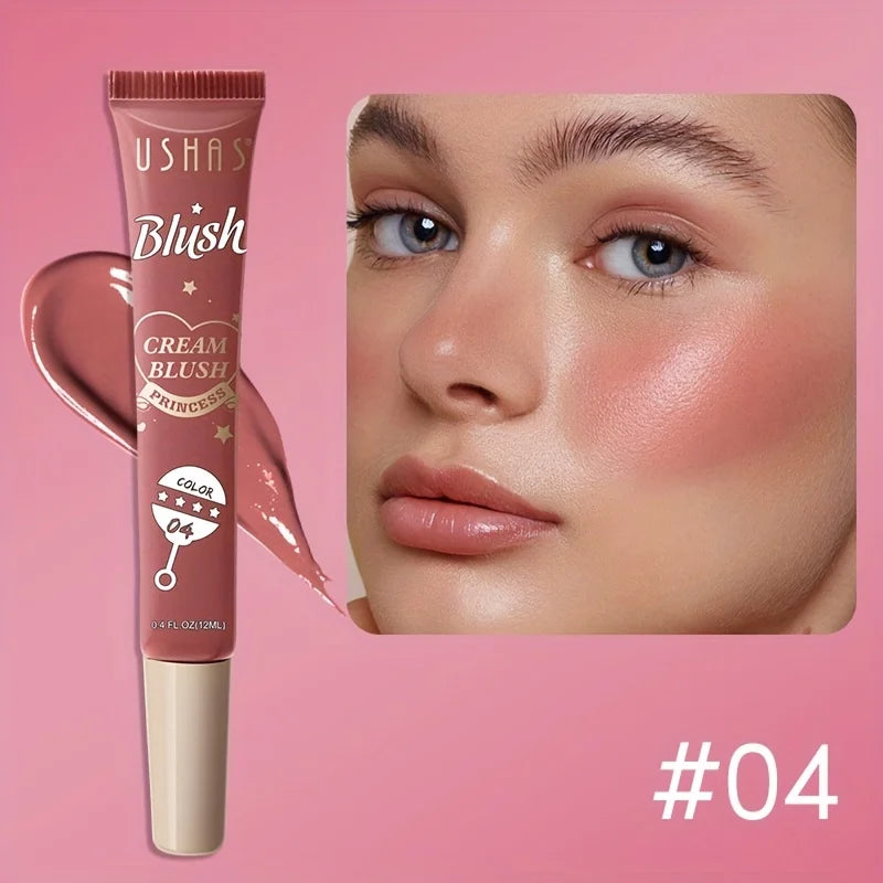 4-Color Long-Lasting Liquid Blush – Lightweight Waterproof Cream Stick for Facial Contouring