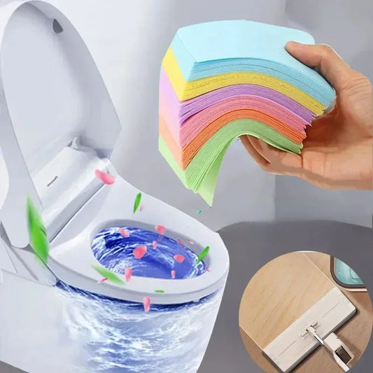 Water-Soluble Floor Cleaner Tablets – Quick-Dissolving Deodorizing Sheets for Kitchen, Bathroom & Toilet Cleaning
