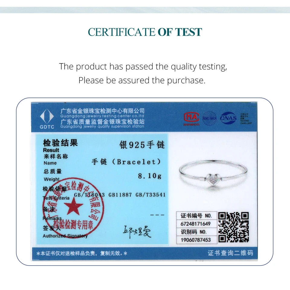 Sterling Silver Charm Bangle with Heart or Shell Design – Classic 925 Basic Bracelet for Women DIY Jewelry