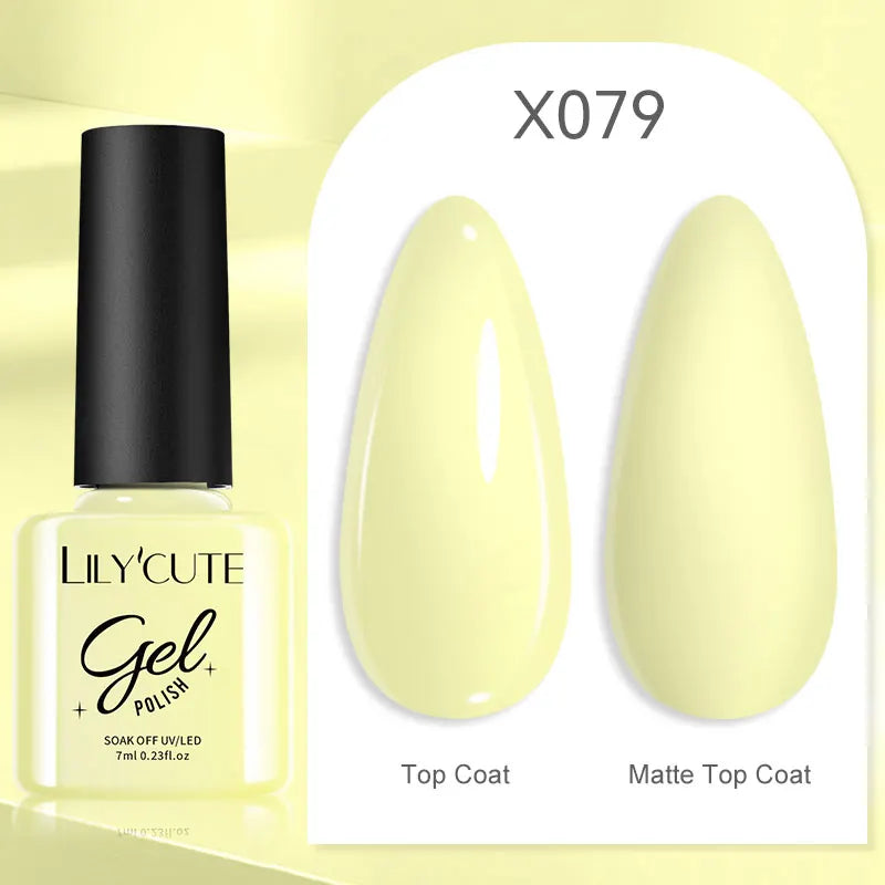 7ml Nail Gel Polish – 125 Solid Colors, Soak-Off UV LED Semi-Permanent Gel for Manicure