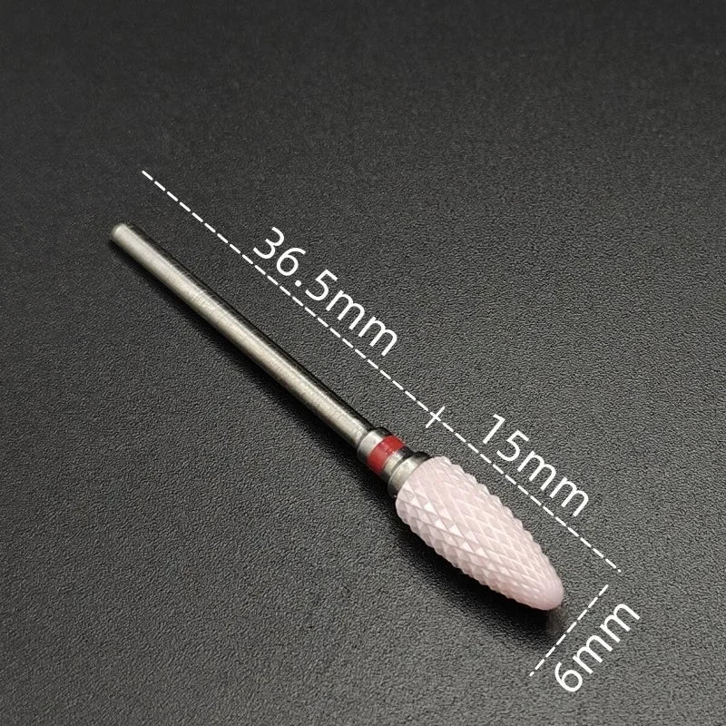 Ceramic Nail Drill Bit – 3/32" Carbide Milling Cutter for Electric Nail Drill, Manicure, Pedicure & Callus Care