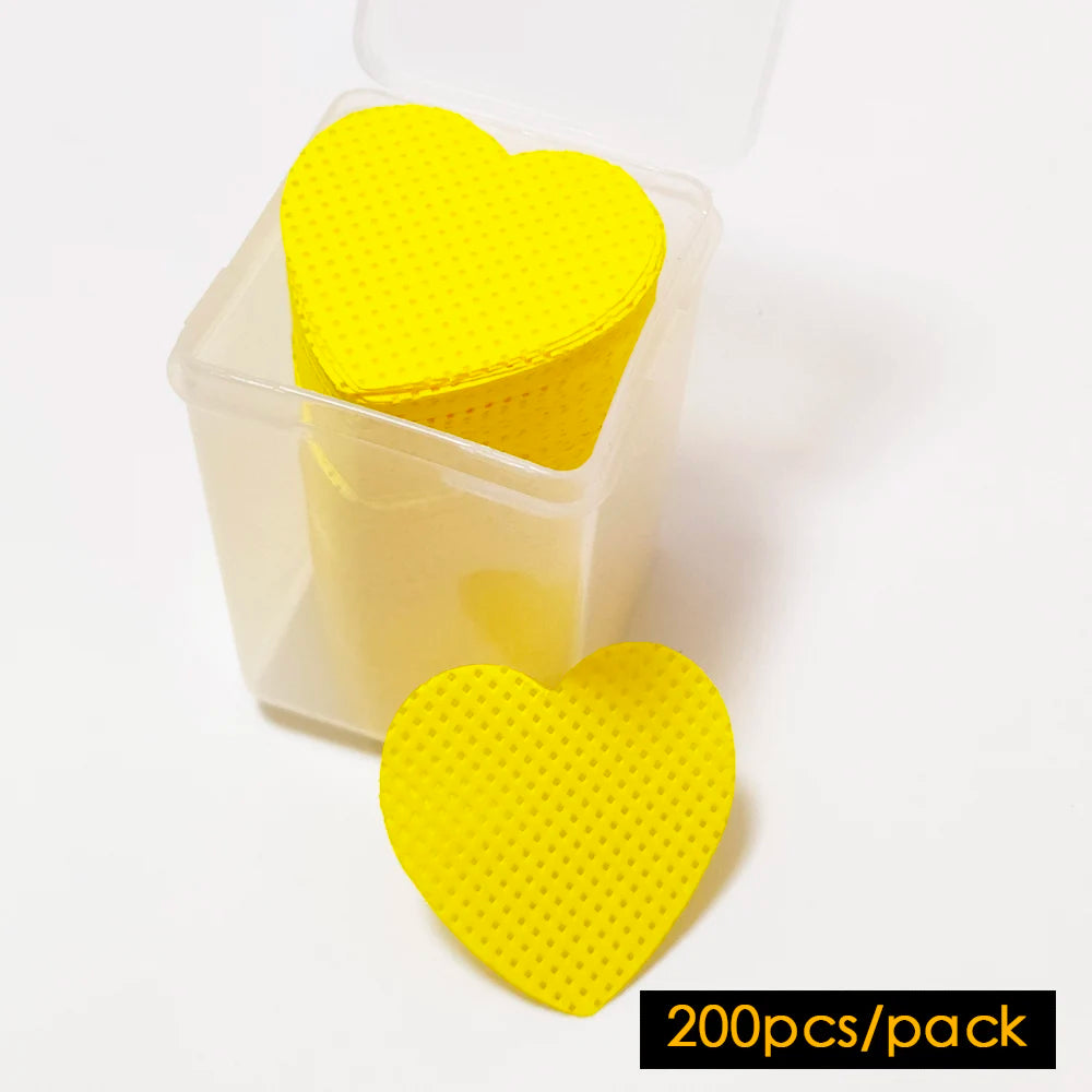 200 Pcs Lint-Free Nail Wipes – Non-Woven Nail Polish Remover Pads for Gel Cleaning, Eyelash Extension & Salon Use