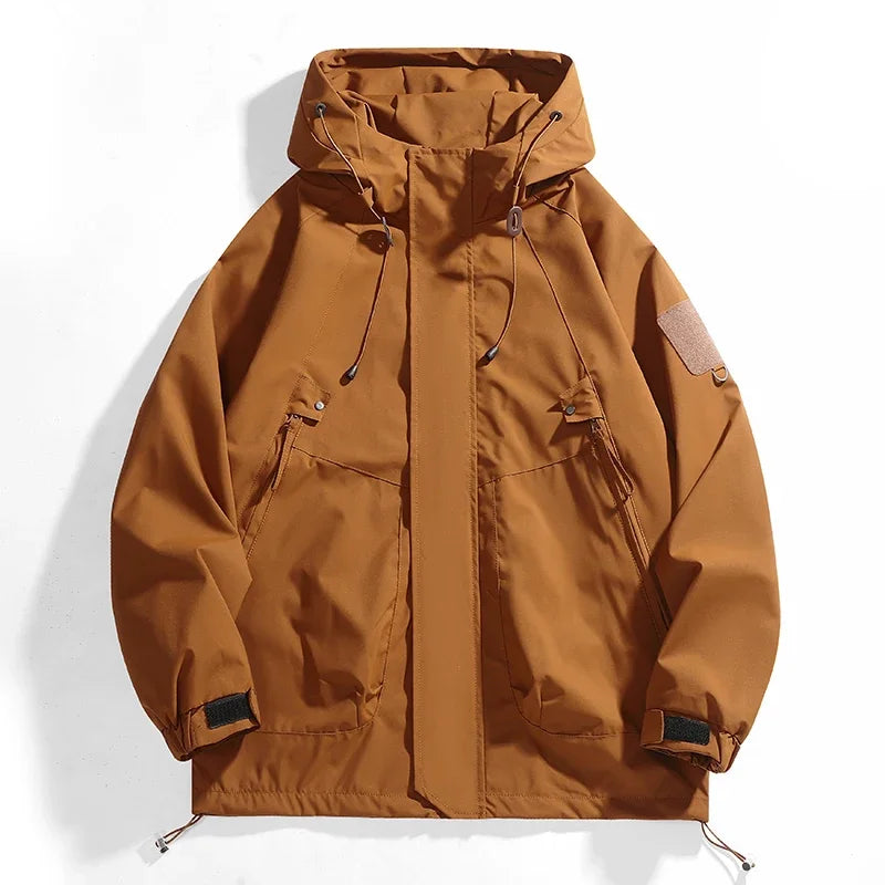 Unisex Waterproof Outdoor Windbreaker Jacket – Lightweight Hooded Coat for Hiking, Camping, Fishing & Daily Wear (Spring & Autumn)
