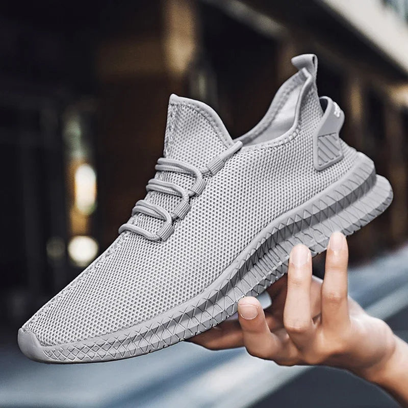 Breathable Running Shoes – Lightweight Flexible Sneakers for Men, Anti-Slip Vulcanized Trainers with Platform Sole (Sizes 39–48)