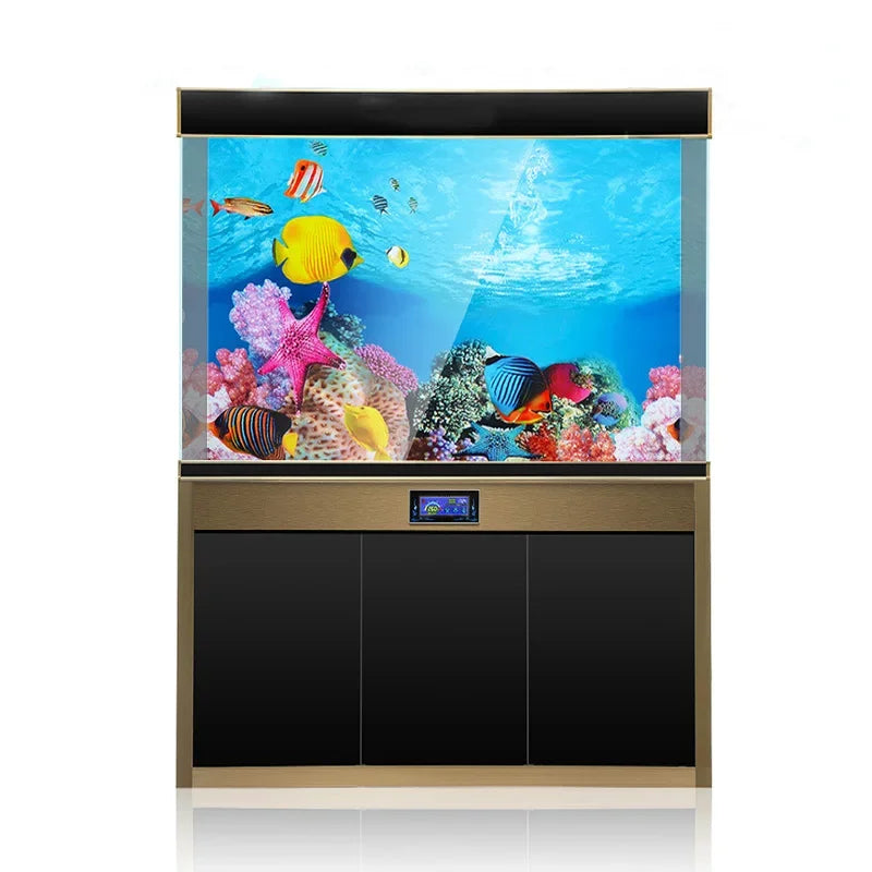 3D Aquarium Background Sticker – Double-Sided Fish Tank Landscape Poster – Ocean Plant Aquascape Waterproof Wallpaper Décor