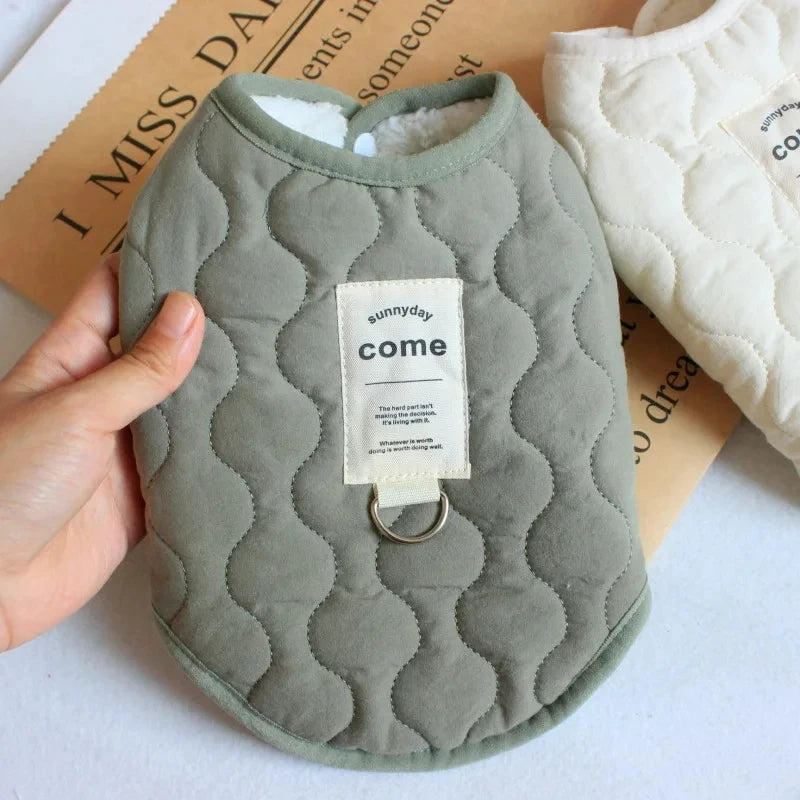 Winter Warm Dog Coat – Windproof Thicken Pet Jacket for Small & Medium Dogs and Cats, Plush Fleece Outfit for Cold Weather