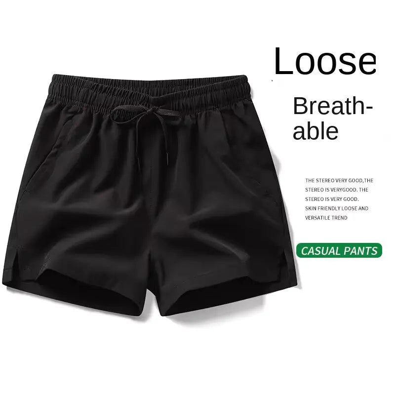 Summer Three-Piece Sports Shorts – Unisex Running Pants with Zipper Pockets for Beach and Casual Wear