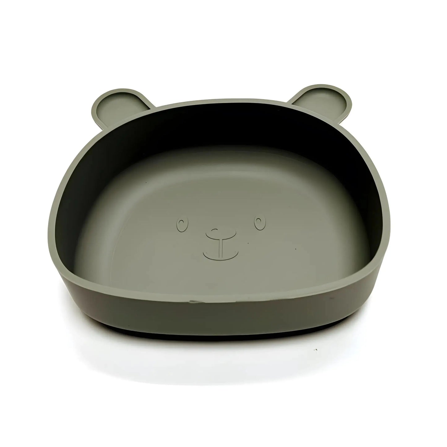 Bear-Shaped Silicone Suction Plate for Babies – Anti-Scald, Fall-Proof Cartoon Dinner Bowl for Toddlers and Kids