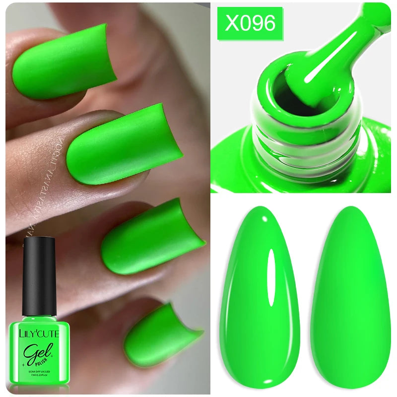 7ml Nail Gel Polish – 125 Solid Colors, Soak-Off UV LED Semi-Permanent Gel for Manicure